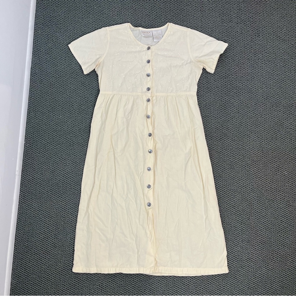 Vintage cotton cream summer dress